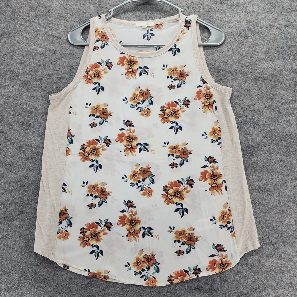 Maurices Shirt Womens Medium White Floral Sleeveless
